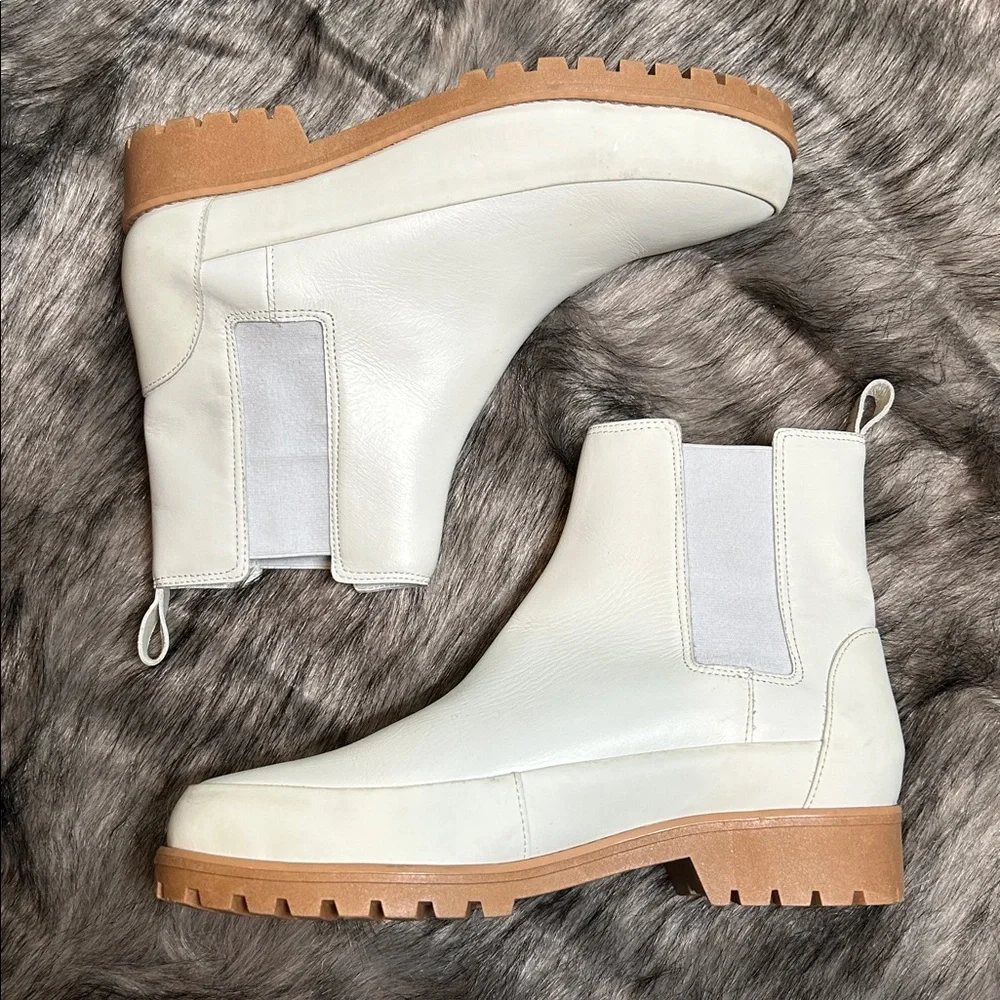 Rebecca Allen Women's The All Weather Boot White Lug Sole Size Women’s 8.5